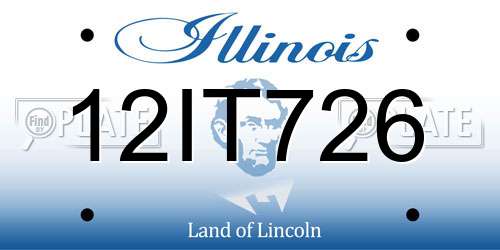 12IT726 Illinois License Plate
