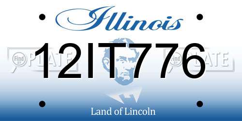 12IT776 Illinois License Plate