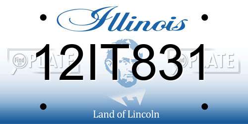 12IT831 Illinois License Plate