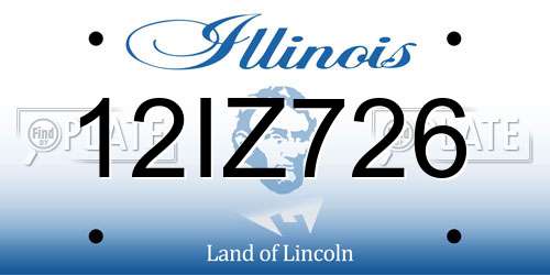 12IZ726 Illinois License Plate
