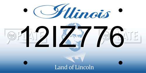 12IZ776 Illinois License Plate