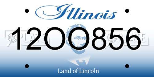 12OO856 Illinois License Plate
