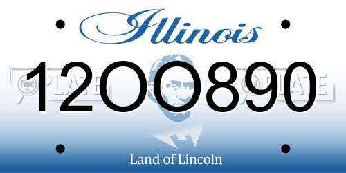 12OO890 Illinois License Plate