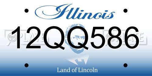 12QQ586 Illinois License Plate