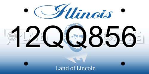 12QQ856 Illinois License Plate