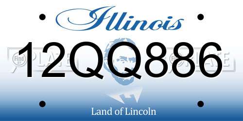 12QQ886 Illinois License Plate