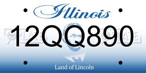 12QQ890 Illinois License Plate