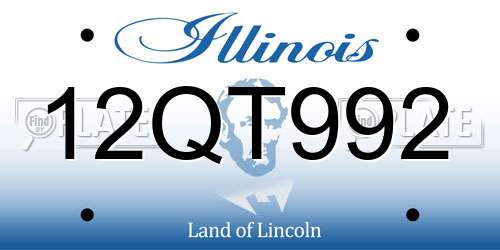 12QT992 Illinois License Plate