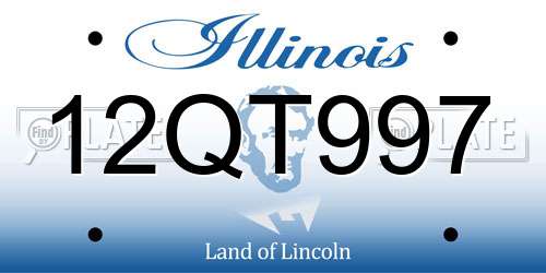 12QT997 Illinois License Plate