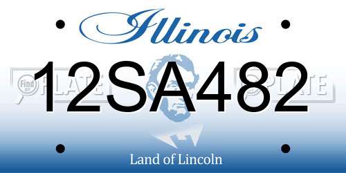 12SA482 Illinois License Plate