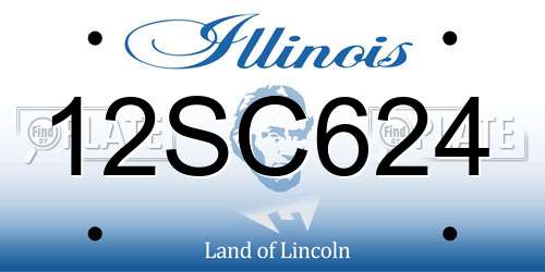 12SC624 Illinois License Plate