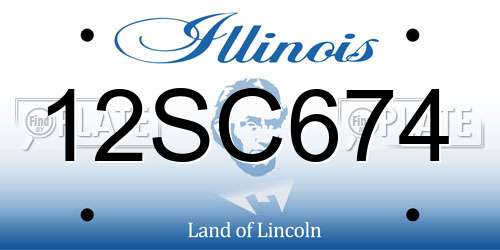 12SC674 Illinois License Plate