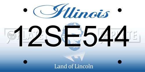 12SE544 Illinois License Plate