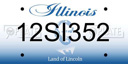 12SI352 Illinois License Plate