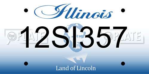 12SI357 Illinois License Plate
