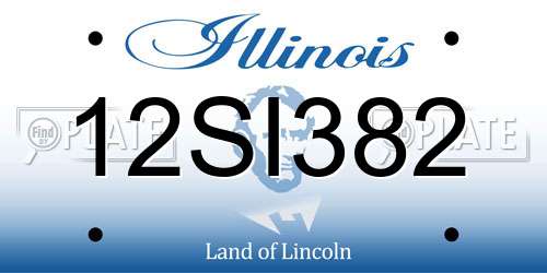 12SI382 Illinois License Plate