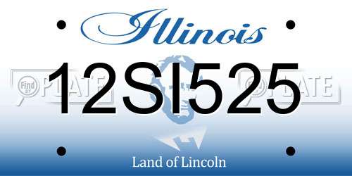 12SI525 Illinois License Plate