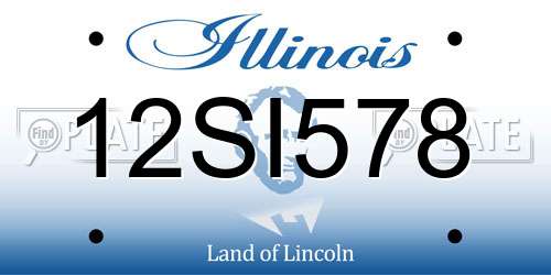 12SI578 Illinois License Plate