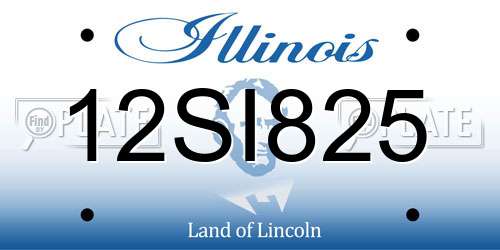 12SI825 Illinois License Plate