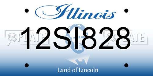 12SI828 Illinois License Plate