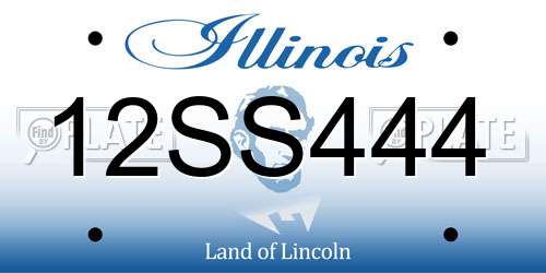 12SS444 Illinois License Plate