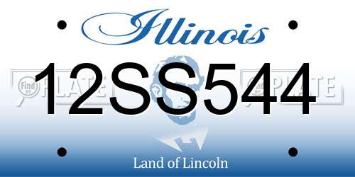 12SS544 Illinois License Plate