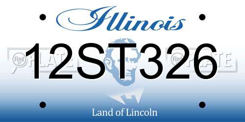 12ST326 Illinois License Plate