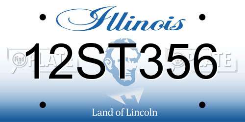 12ST356 Illinois License Plate