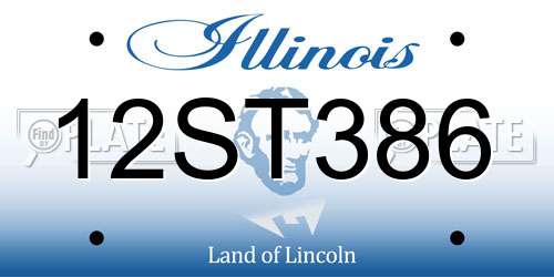 12ST386 Illinois License Plate