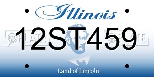 12ST459 Illinois License Plate