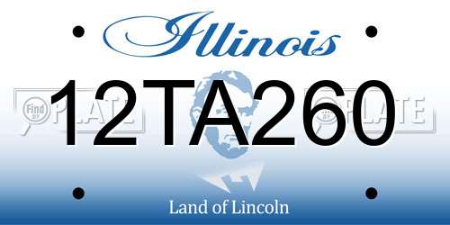 12TA260 Illinois License Plate