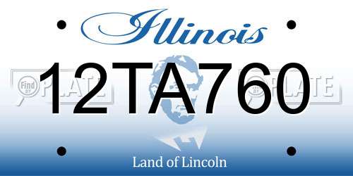 12TA760 Illinois License Plate