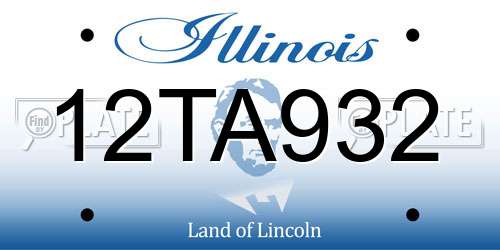 12TA932 Illinois License Plate