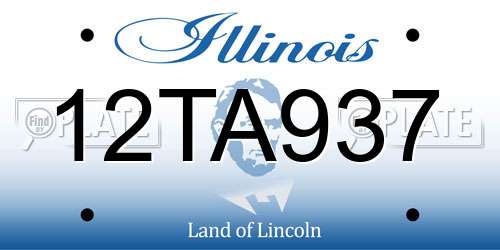 12TA937 Illinois License Plate
