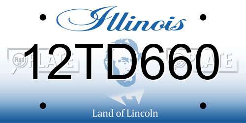 12TD660 Illinois License Plate