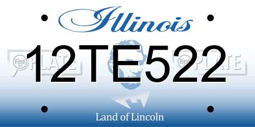 12TE522 Illinois License Plate