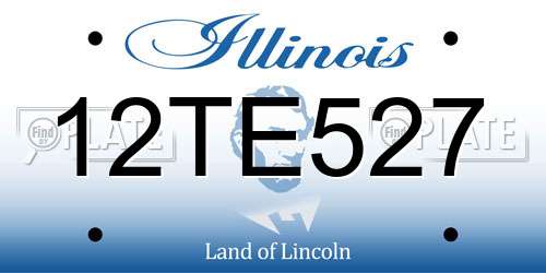 12TE527 Illinois License Plate