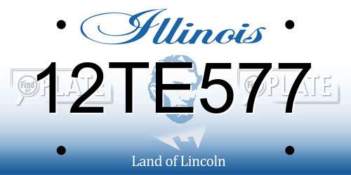 12TE577 Illinois License Plate