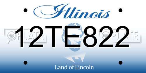 12TE822 Illinois License Plate