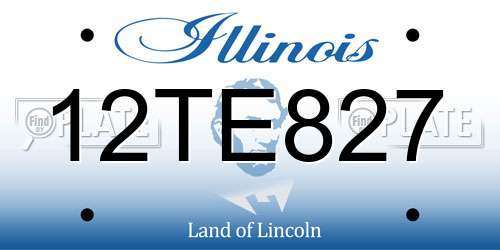 12TE827 Illinois License Plate