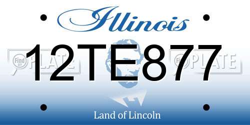 12TE877 Illinois License Plate