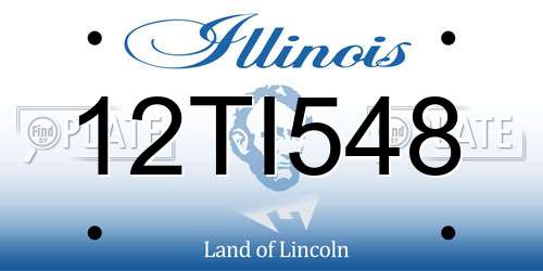 12TI548 Illinois License Plate