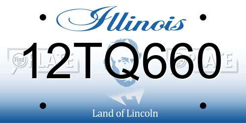 12TQ660 Illinois License Plate