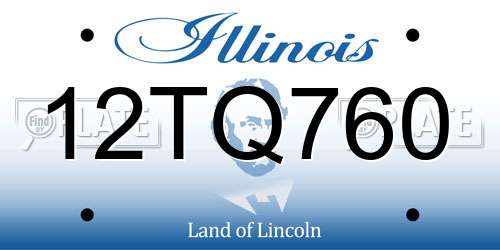 12TQ760 Illinois License Plate