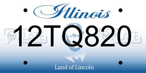 12TQ820 Illinois License Plate