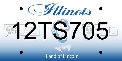 12TS705 Illinois License Plate