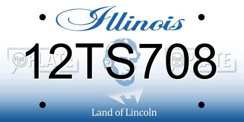 12TS708 Illinois License Plate