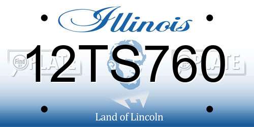 12TS760 Illinois License Plate