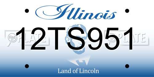 12TS951 Illinois License Plate