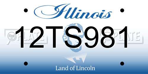 12TS981 Illinois License Plate
